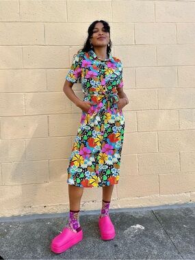 NOOWORKS HOLIDAY DRESS COSMIC FLORAL -4x